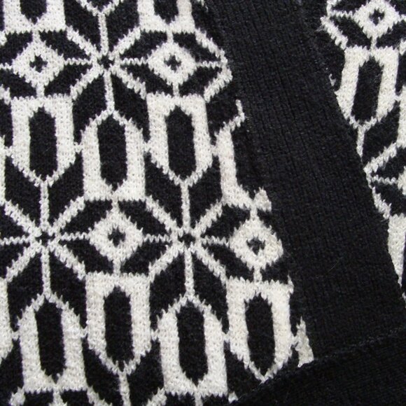 CROFT & BARROW Black & White Long Sleeve SQUISHY Belted CARDIGAN Sweater Sz 2X - Picture 3 of 6